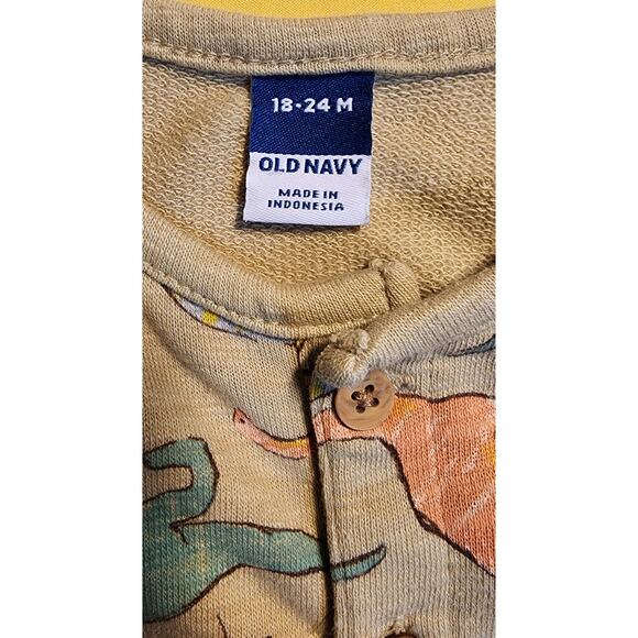 Old Navy One Piece‎  Sleeveless Romper Dinosaurs Size 18/24 months - Picture 4 of 5